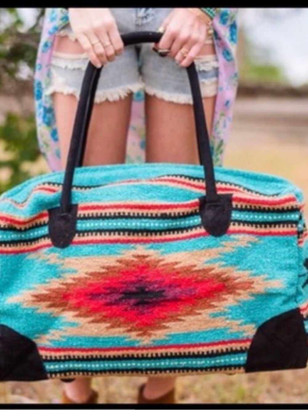 Boho Southwestern Weekender Bag